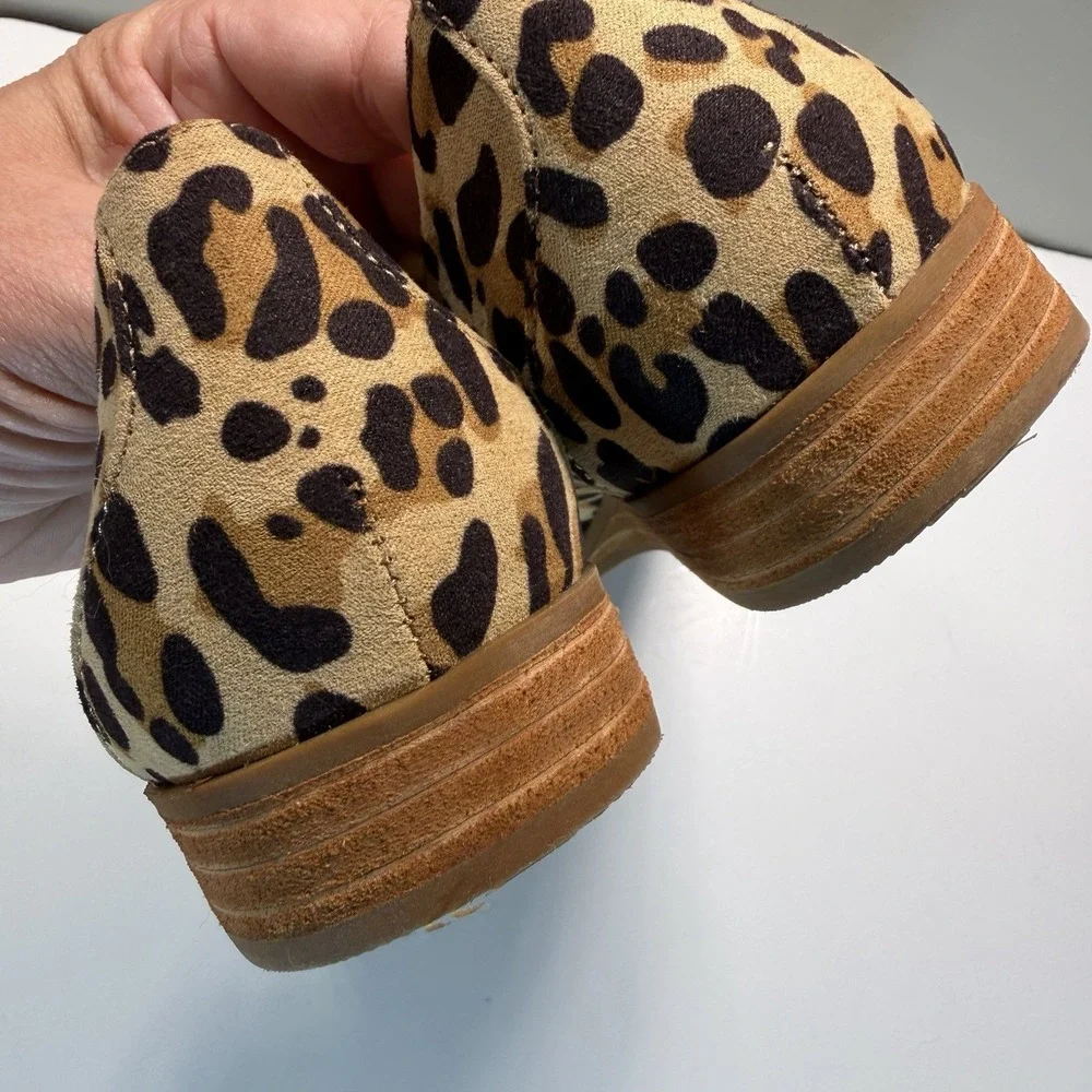 Dr. Scholl's Leopard Print Slip-On Flats in Tan and Black
